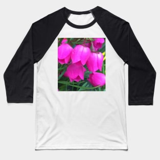 Petite Pink Bell Flowers Baseball T-Shirt